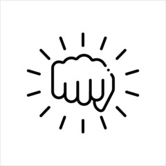 Hand Punch Icon, Fighting Punch, Striking Blow With The Fist