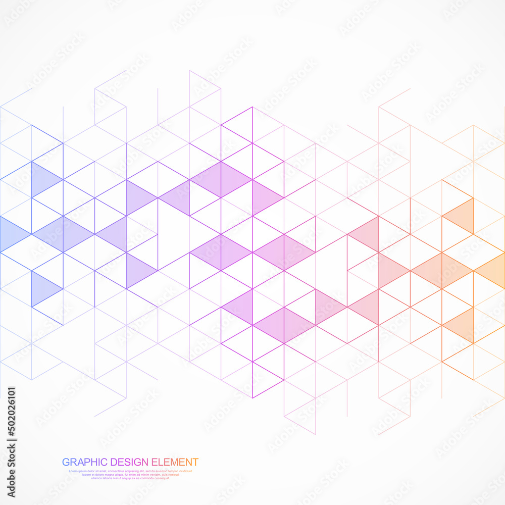 Poster Abstract geometric background with triangle shape pattern