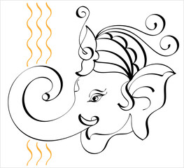 Ganesha Pen Ink Style M_2204012