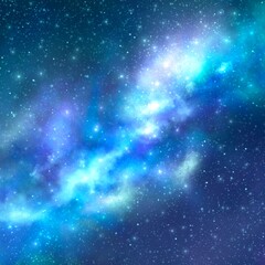 天の川・銀河の星空　背景素材