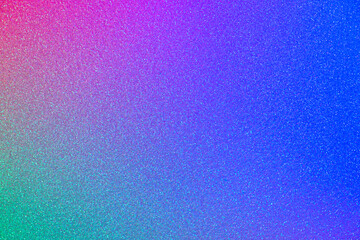 Trendy Glitter Neon background with gradient transitions of pink blue and green colors. Illuminated sparkling background. Can be used as a backdrop for text, mobile desktop or app