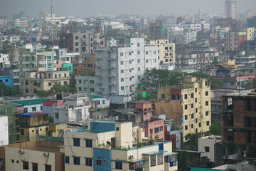 Fototapeta na wymiar dhaka city buildings at sunny day 