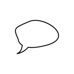 Vector talking cloud or frame. Cloud with place for text in line style. Bubble speech cloud, great design for any purposes. Sticker design.Vector illustration with thought cloud for text.