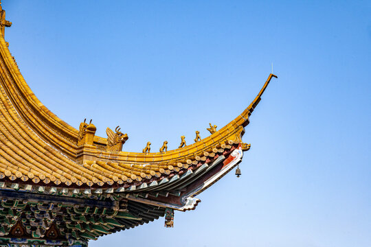 Eaves of Jinshan Temple in Zhenjiang