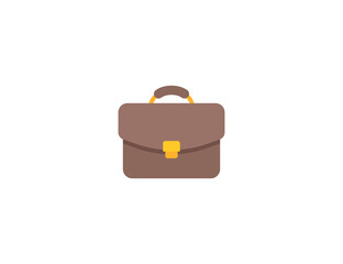 Briefcase Vector Isolated Emoticon. Briefcase Icon