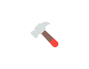 Hammer Vector Isolated Emoticon. Claw Hammer Emoji Icon
