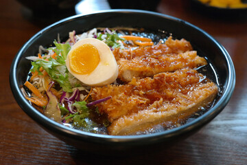 Cool Japanese Ramen with Tonkatsu