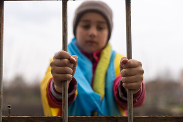 little girl immigrant from ukraine