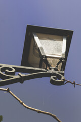 Traditional street lamp at Avgonima village in Chios, Greece