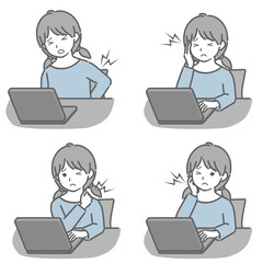 パソコン作業が辛い女の子