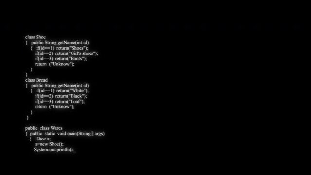 Developer is browsing html code on the computer screen. HTML Web Page Code Scrolling Programming code abstract technology background for software developer and Computer script concept.