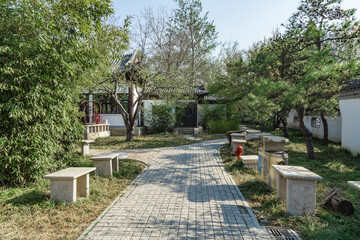 Fototapeta premium Chinese style landscape architecture
