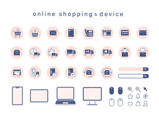 ECサイト　デバイス　アイコンセット