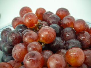 grapes on a white background