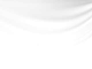 Curtain white wave and soft shadow and blur. frabic shapes curve designs. abstract backround on isolated. 