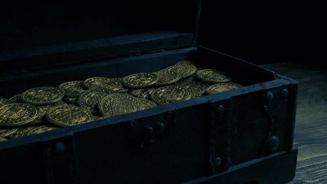 Pirate Chest Opened In The Dark