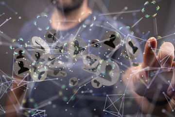 internet net and data digital concept