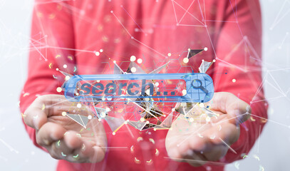Interface web application in hand