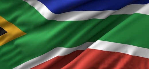 illustration south africa national flag