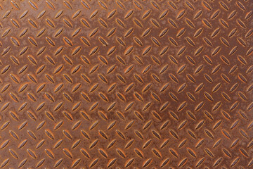Rusted anti-slip floor panel, metal background - 502048139