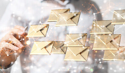 email marketing concept, send e-mail or newsletter.