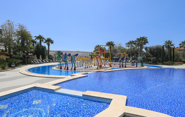 water park with water attractions resort