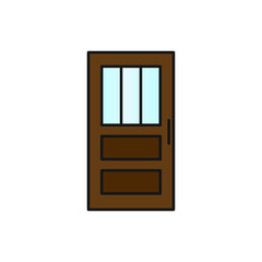Obraz na płótnie Canvas Door vector for website symbol icon presentation