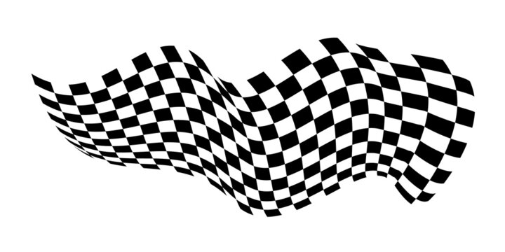 Checkered flag. Signaling on the race track