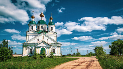 landscape rural orthodox church