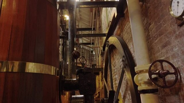 An atmospheric engine, used to power a cotton mill in the industiral revolution.