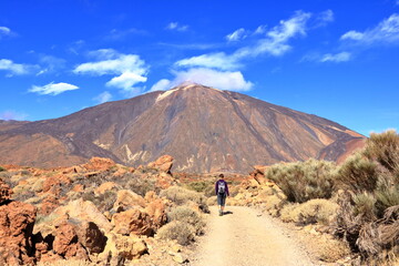 Panorama view on island of Tenerife to the volcano Pico del Teide
