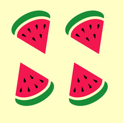 Summer background. Watermelon. Vector illustration.