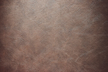 Abstract patterned background of brown leather.