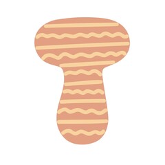 Letter T of English alphabet, doodle style decorated with simple abstract pattern vector illustration, cute funny decorative handwriting abc, handwritten font letters, lettering
