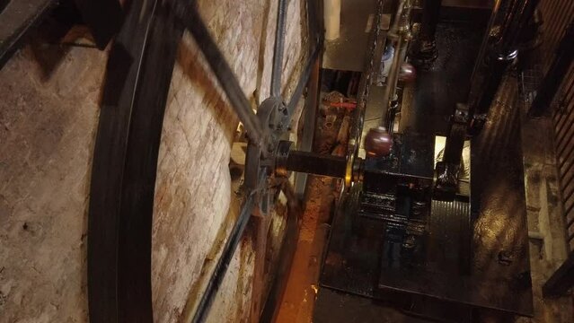 An atmospheric engine, used to power a cotton mill in the industiral revolution.