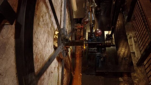 An atmospheric engine, used to power a cotton mill in the industiral revolution.