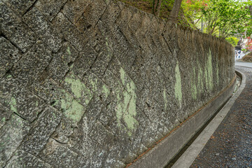 栃木県宇都宮市　大谷石の石垣