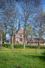 Old city architecture in Poland country in the Szczecin city