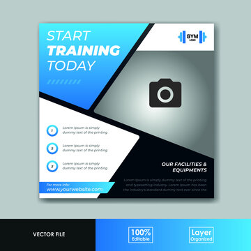 Training Social Media Post Flyer Design or Social Media Banner Design Template