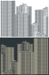 Fototapeta premium Construction industry illustrations