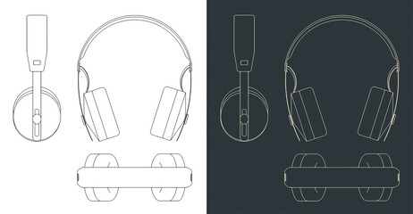 Monitor headphones blueprints