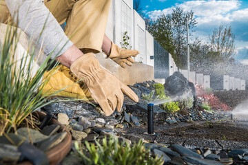 Automatic Backyard Garden Lawn Sprinkler Installation