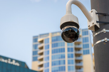 Security camera on city street