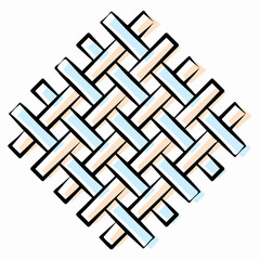 Fabric designed simple sticker with soothing colour