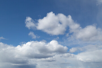 Fototapeta na wymiar Blue sky background with clouds.Beautiful summer sky.