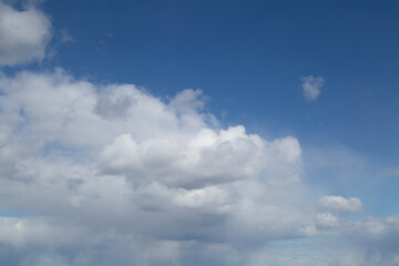 Blue sky background with clouds.Beautiful summer sky.