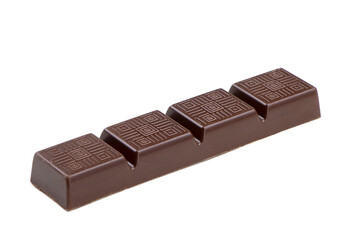 Chocolate bar isolated on a white background. Dark chocolate isolated.