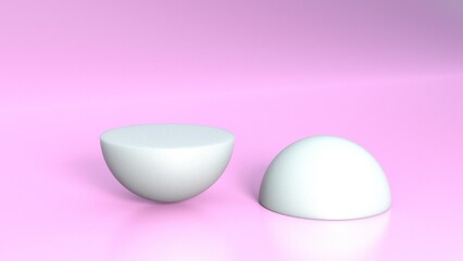 Podium 3d rendering a pedestal background minimal concept