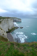 Fototapeta na wymiar The cliff of Etretat in Normandy, France.