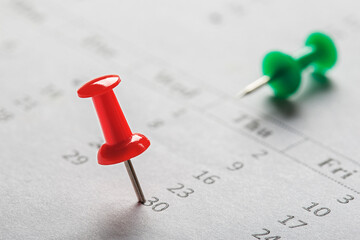 Important date and calendar appointment. pin on calendar.